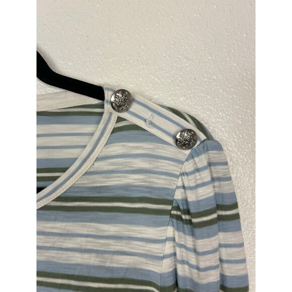 Veronica Beard Mason Longsleeve Stripe Baseball Tee Sz Medium *Flaw* - Picture 8 of 9